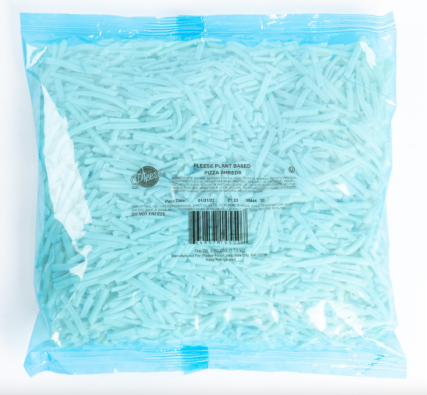 1 x 10 case of  Pleese® Plant Based Pizza Shreds 4 x 2.5LB Bag
