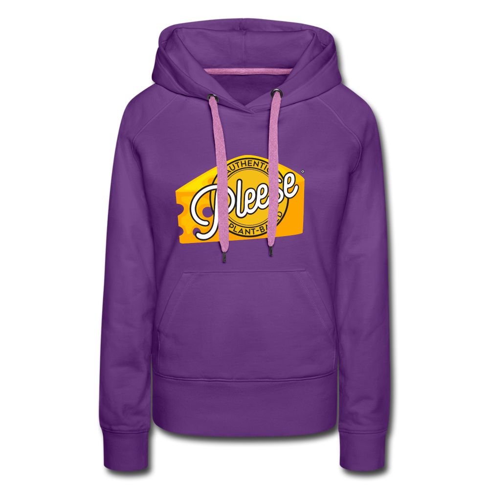 Pleese® Cheese Women’s Premium Hoodie - purple