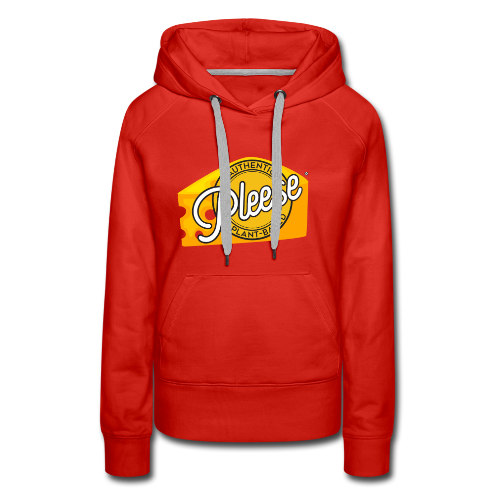 Pleese® Cheese Women’s Premium Hoodie - red