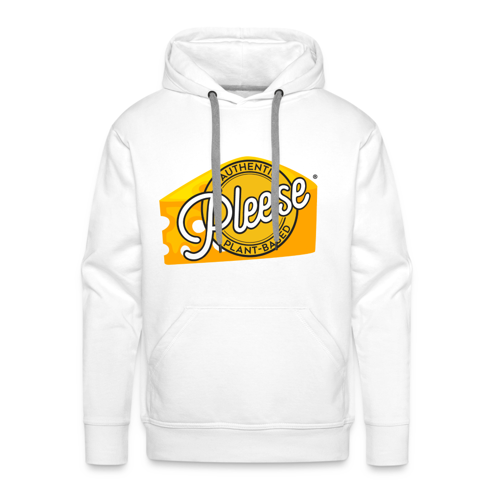 Pleese® Cheese Men’s Premium Hoodie - white