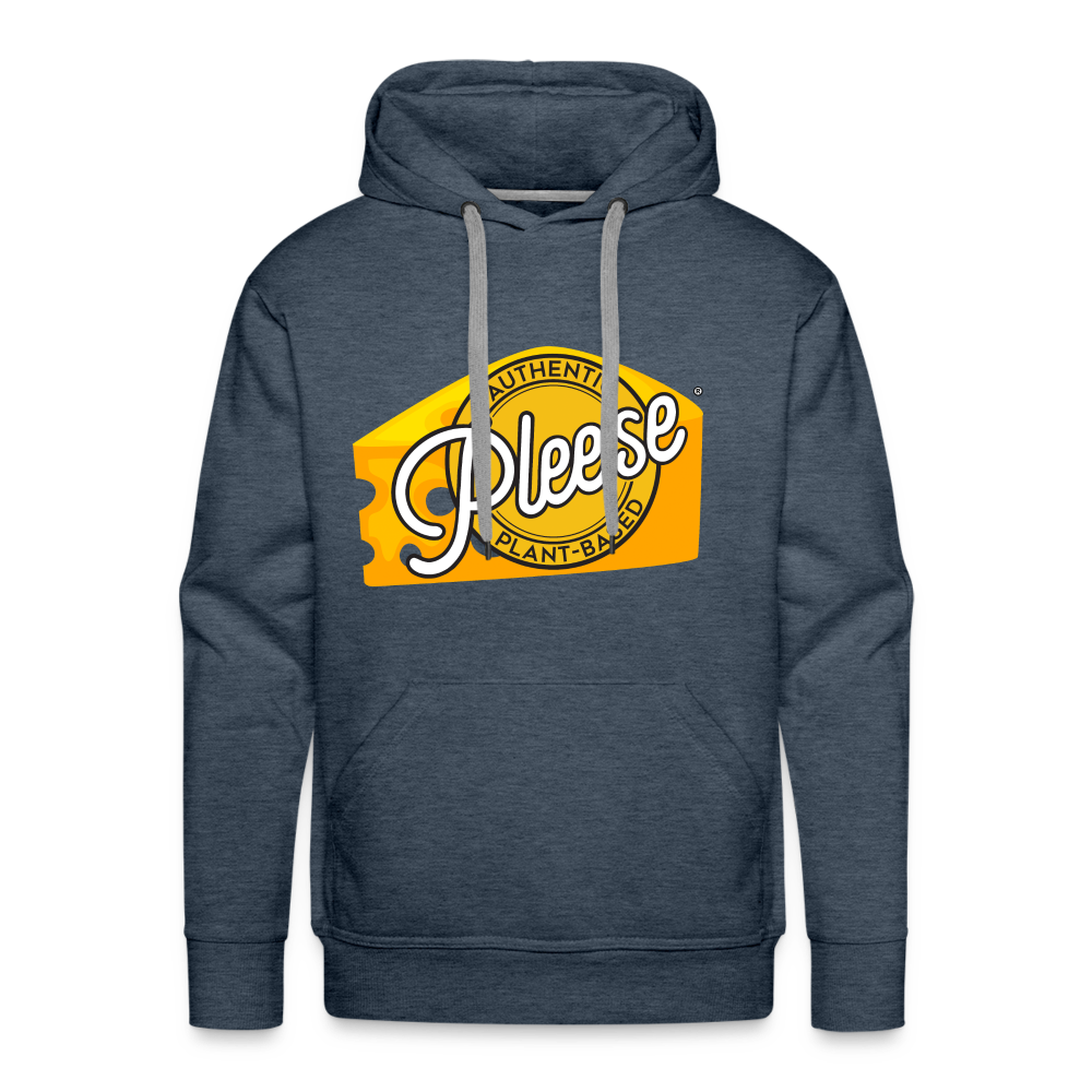 Pleese® Cheese Men’s Premium Hoodie - heather denim