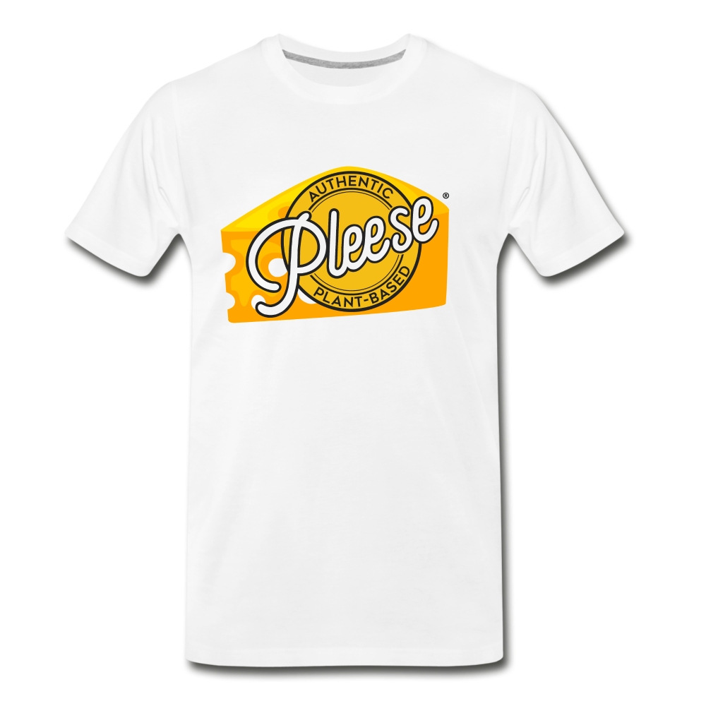 Pleese® Cheese Men's Premium T-Shirt - white