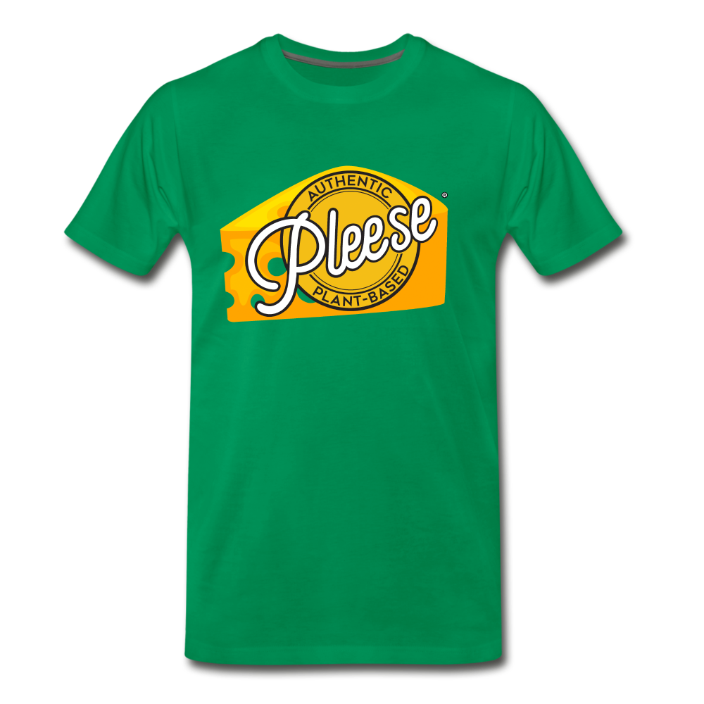 Pleese® Cheese Men's Premium T-Shirt - kelly green
