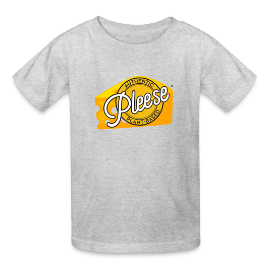 Pleese® Cheese Kids' T-Shirt - heather gray