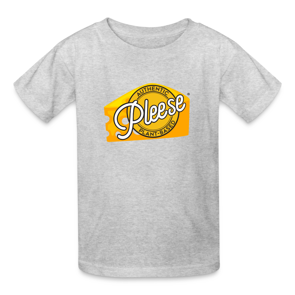 Pleese® Cheese Kids' T-Shirt - heather gray