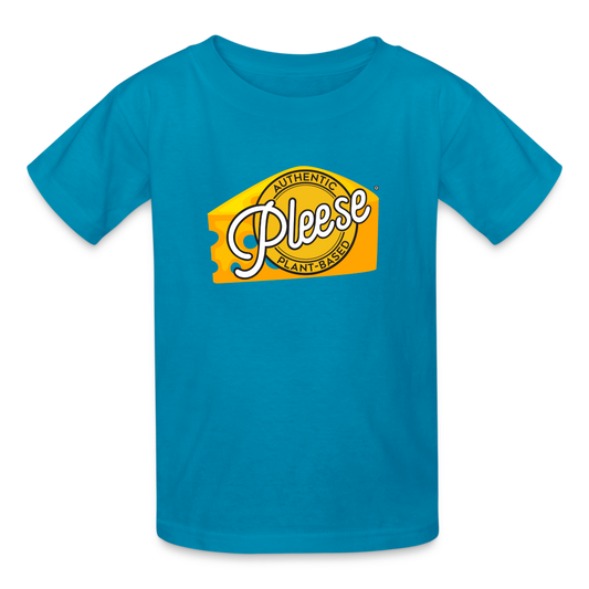 Pleese® Cheese Kids' T-Shirt - turquoise