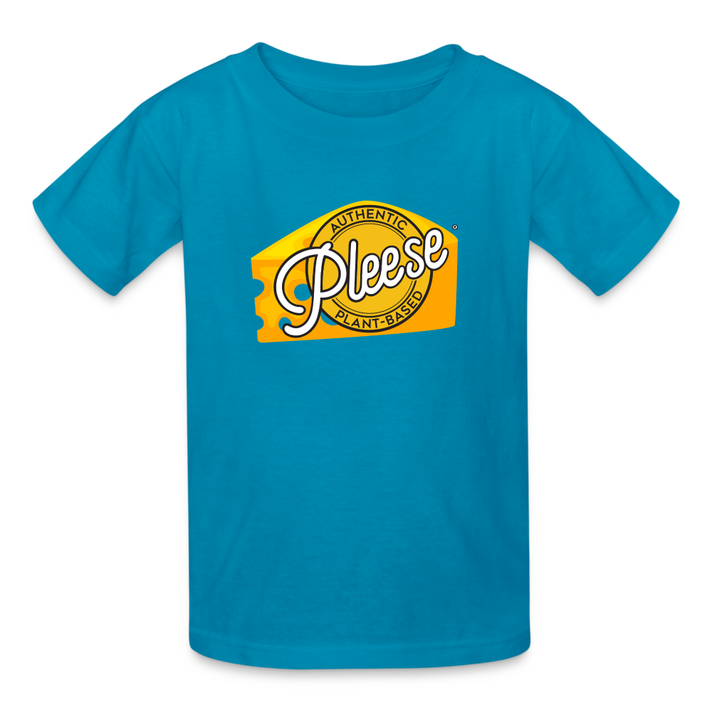 Pleese® Cheese Kids' T-Shirt - turquoise