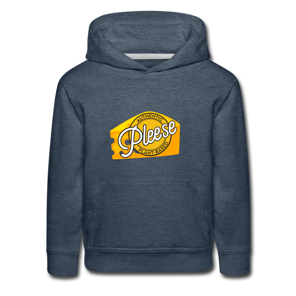 Pleese® Cheese Kids‘ Premium Hoodie - heather denim